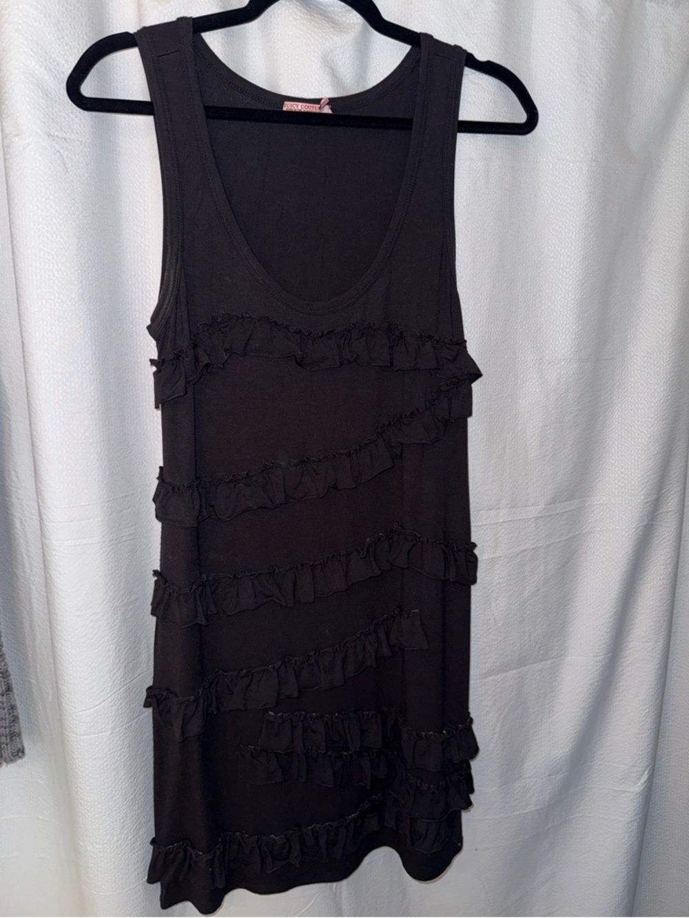 Juicy Couture Black Ruffle Tiered Sleeveless Dress